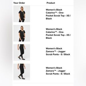 2 sets of figs black Zamora scrubs jogger set . Worn twice .